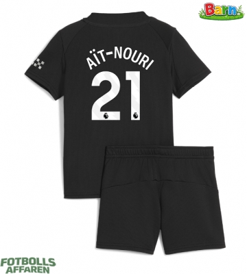 Manchester City Rayan Ait-Nouri #21 Bortaställ Barn 2025-26 Kortärmad (+ Korta byxor)